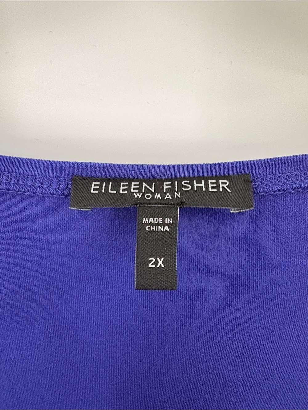 Eileen Fisher 100% Silk Scoop Neck Short Sleeve Top in Cobalt Size 2X - Picture 2 of 9